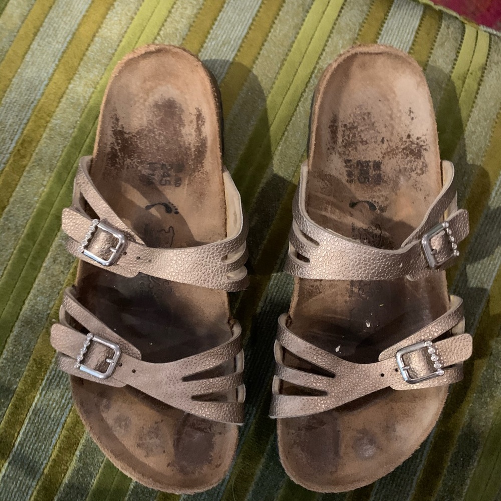 Birkenstock bling gold sandals 38